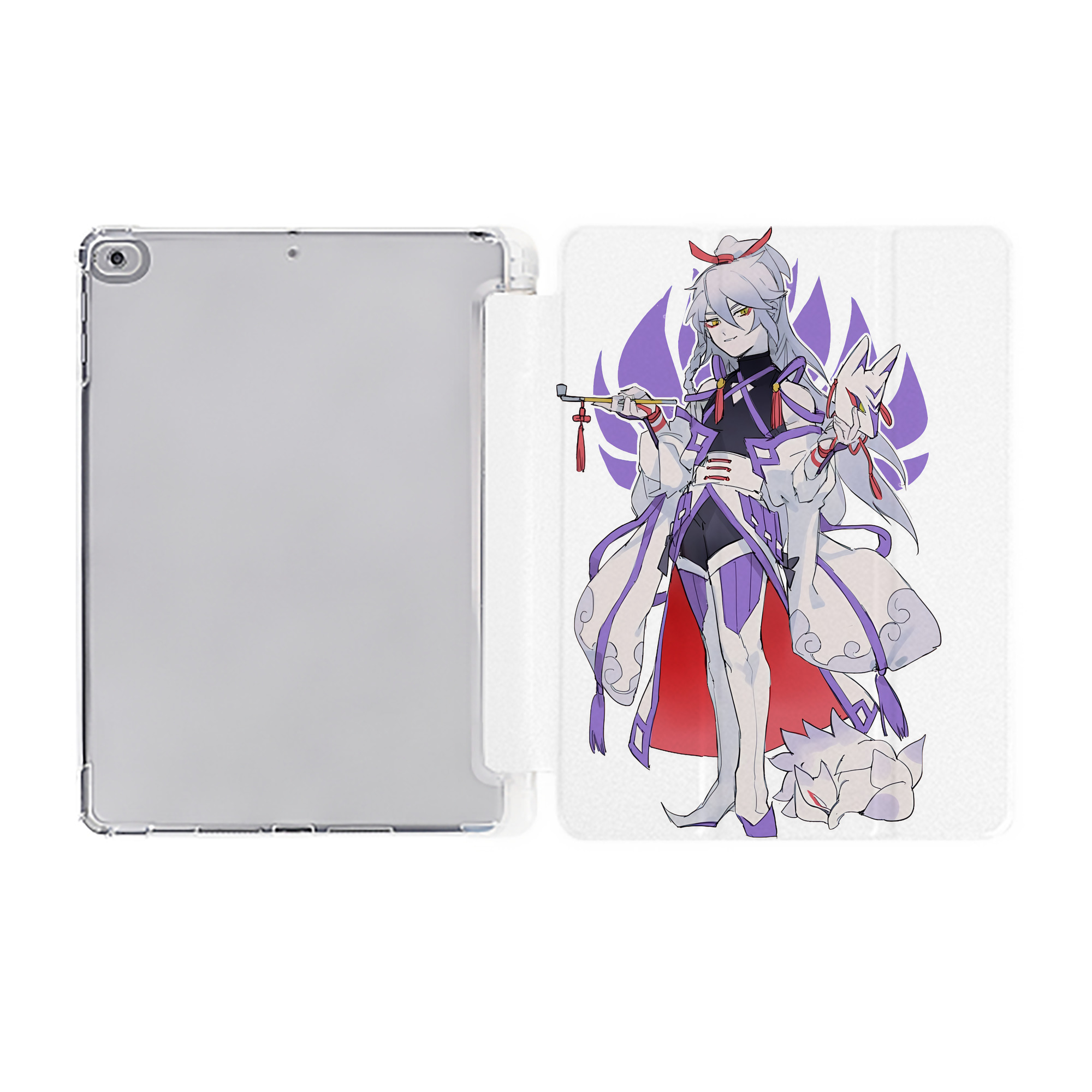 （画像用） 妖怪ウォッチ Yo-kai Watch IPad ケース ペン収納付き 三つ折りスタンド PUレザー×シリコン 対応機種9.5/10.5/10.9インチ